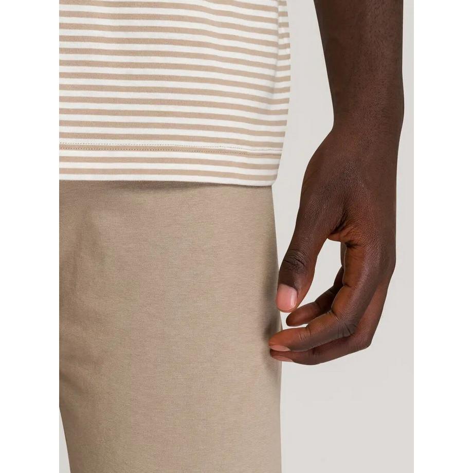 HANRO Night & Day Geringelter Kurzer Pyjama  