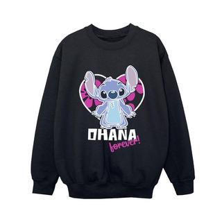 Disney  Lilo And Stitch Ohana Forever Heart Sweatshirt 