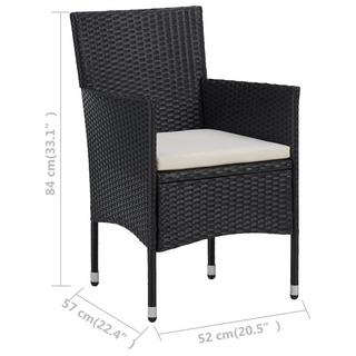 VidaXL sedia in rattan Polirattan  