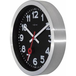 NeXtime Wanduhr Station Schwarz 35cm Durchmesser 35 x 4.5 cm  