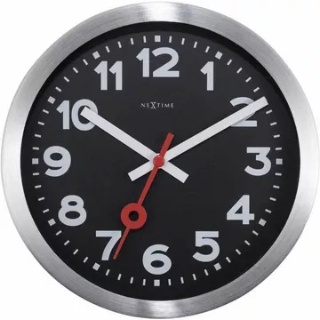 Wanduhr Station Ø 35 cm Schwarz