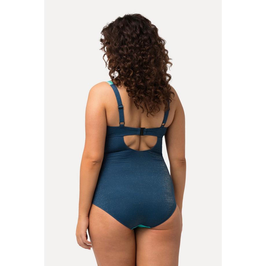 Ulla Popken Costume da bagno glitterato coppe morbide ferretto  