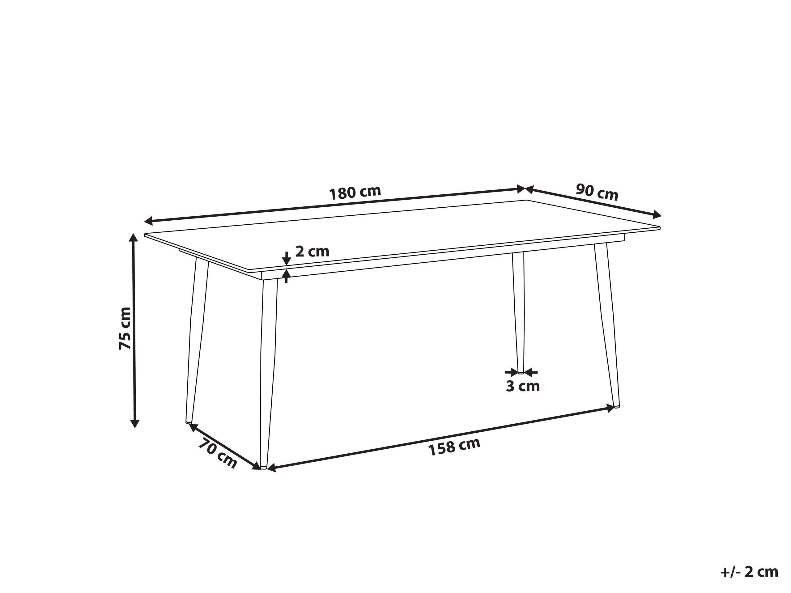 Beliani Gartentisch aus HPL-Platte Modern TOLENTINO  