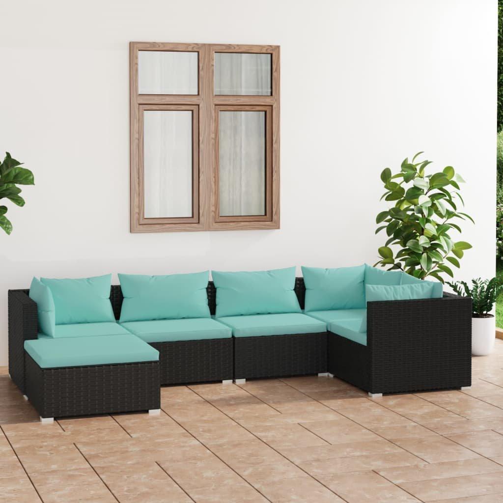 VidaXL set salotto da giardino Polirattan  