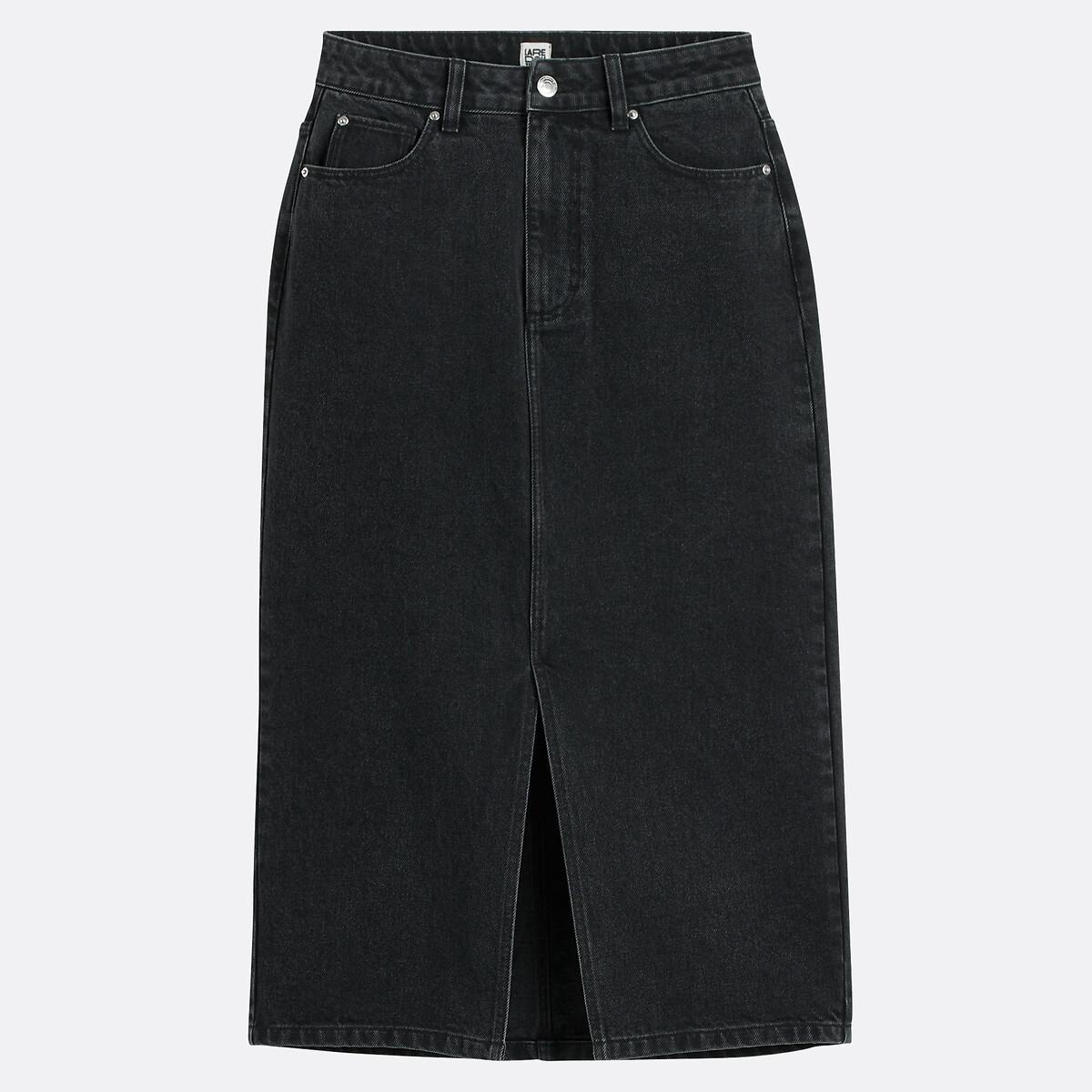 La Redoute Collections Gerader Denim Midirock  