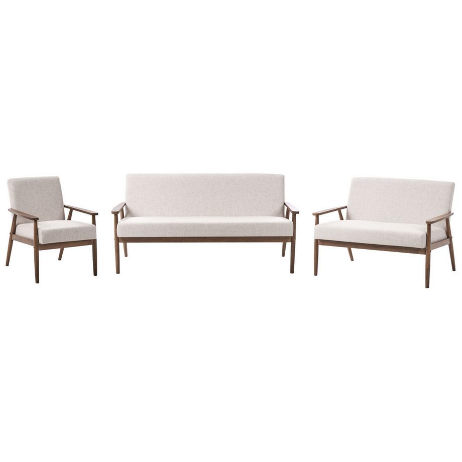 Wohnzimmer Set aus Stoff Rustikal ESRUM