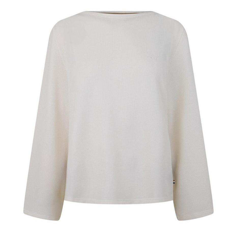 Top In Maglione Maglia A Nido D´ape Scollo A Barchetta