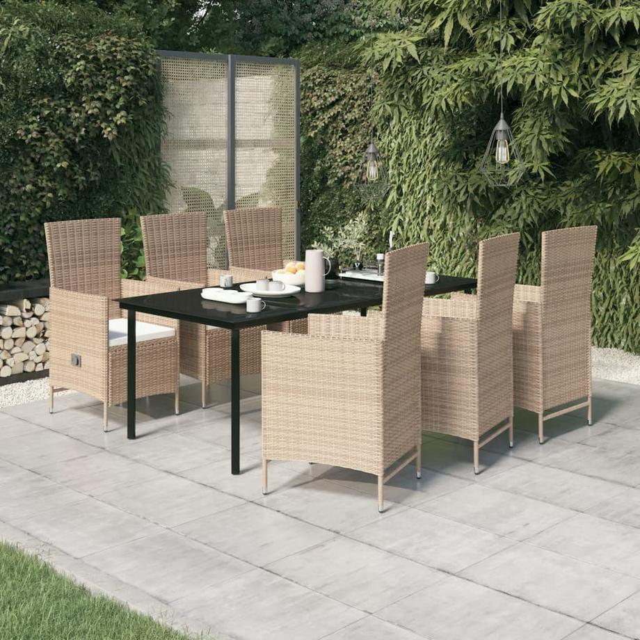 VidaXL set da pranzo da giardino Polirattan  