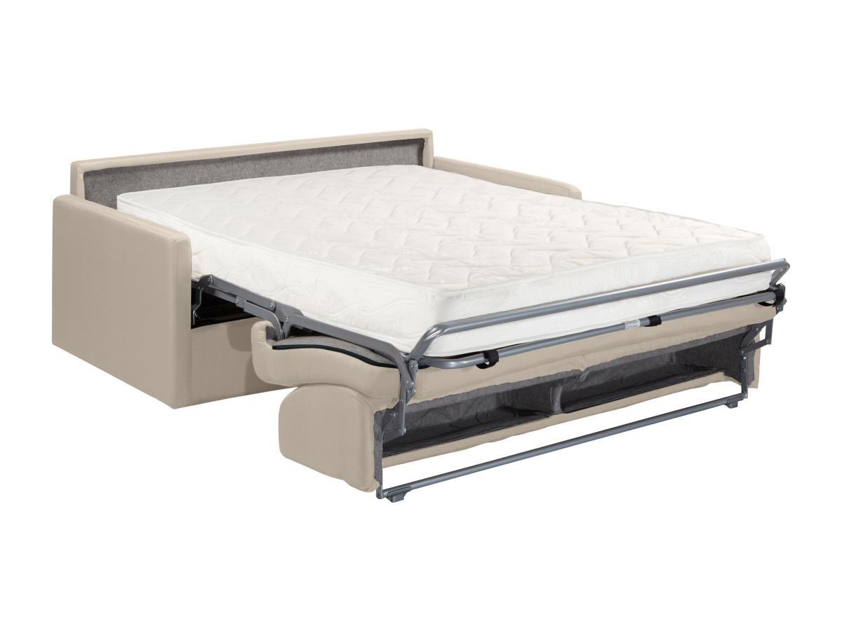 Vente-unique Schlafsofa 4Sitzer Stoff Liegefläche Matratzen CALIFE  