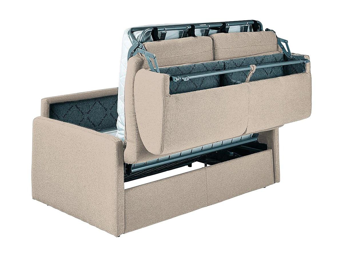 Vente-unique Schlafsofa 4Sitzer Stoff Liegefläche Matratzen CALIFE  