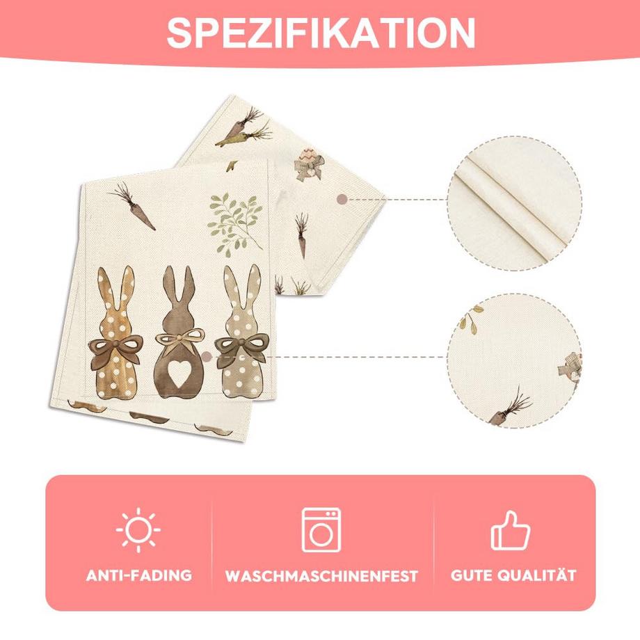 Alopini Ostern Tischläufer, abwaschbar modernen Frühling Küche Esstisch Dekoration für drinnen  