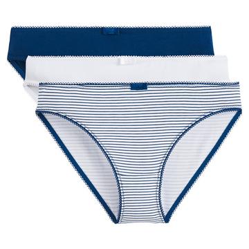 Lot de 3 slips en coton extensible