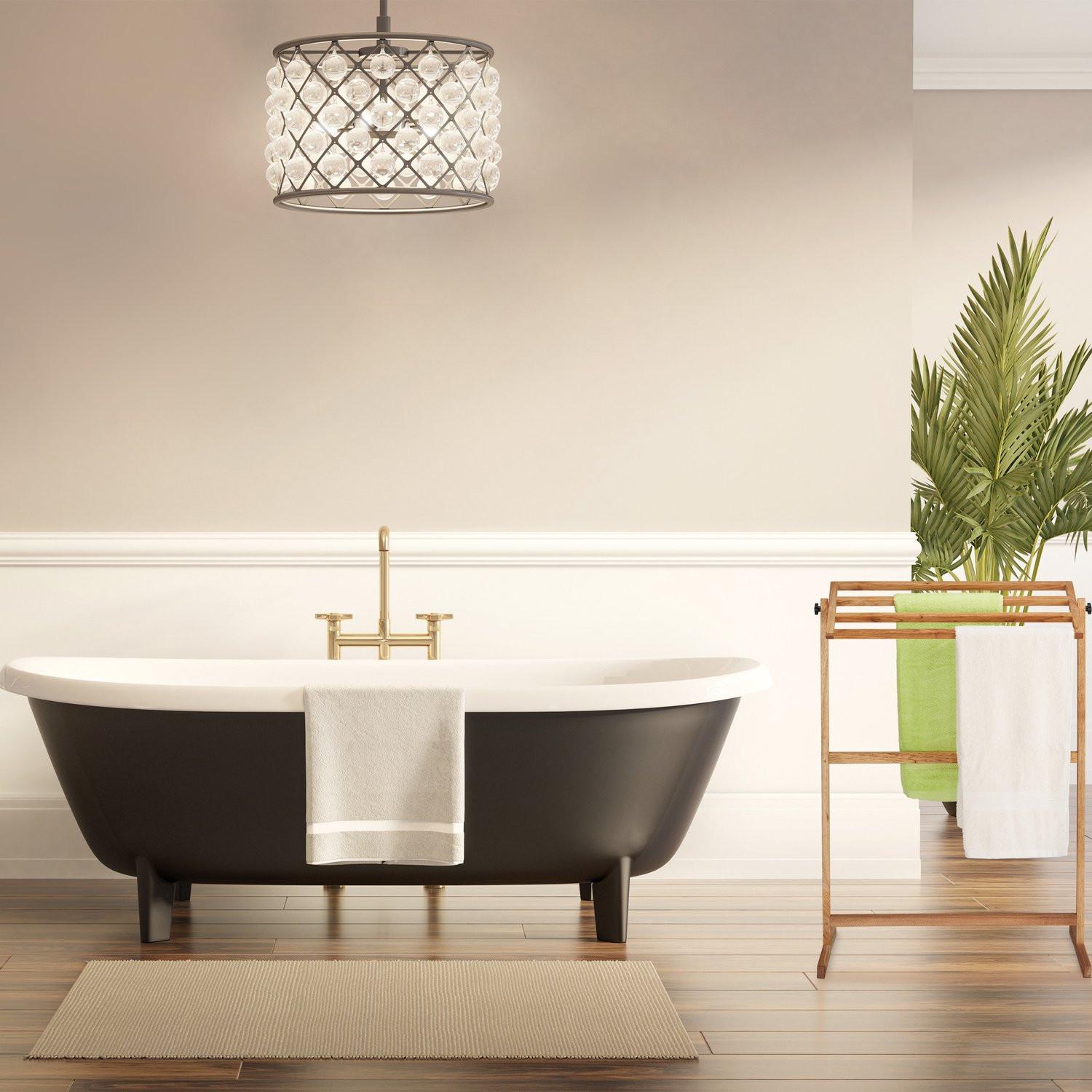 B2X Handtuchhalter stehend aus Walnussholz  