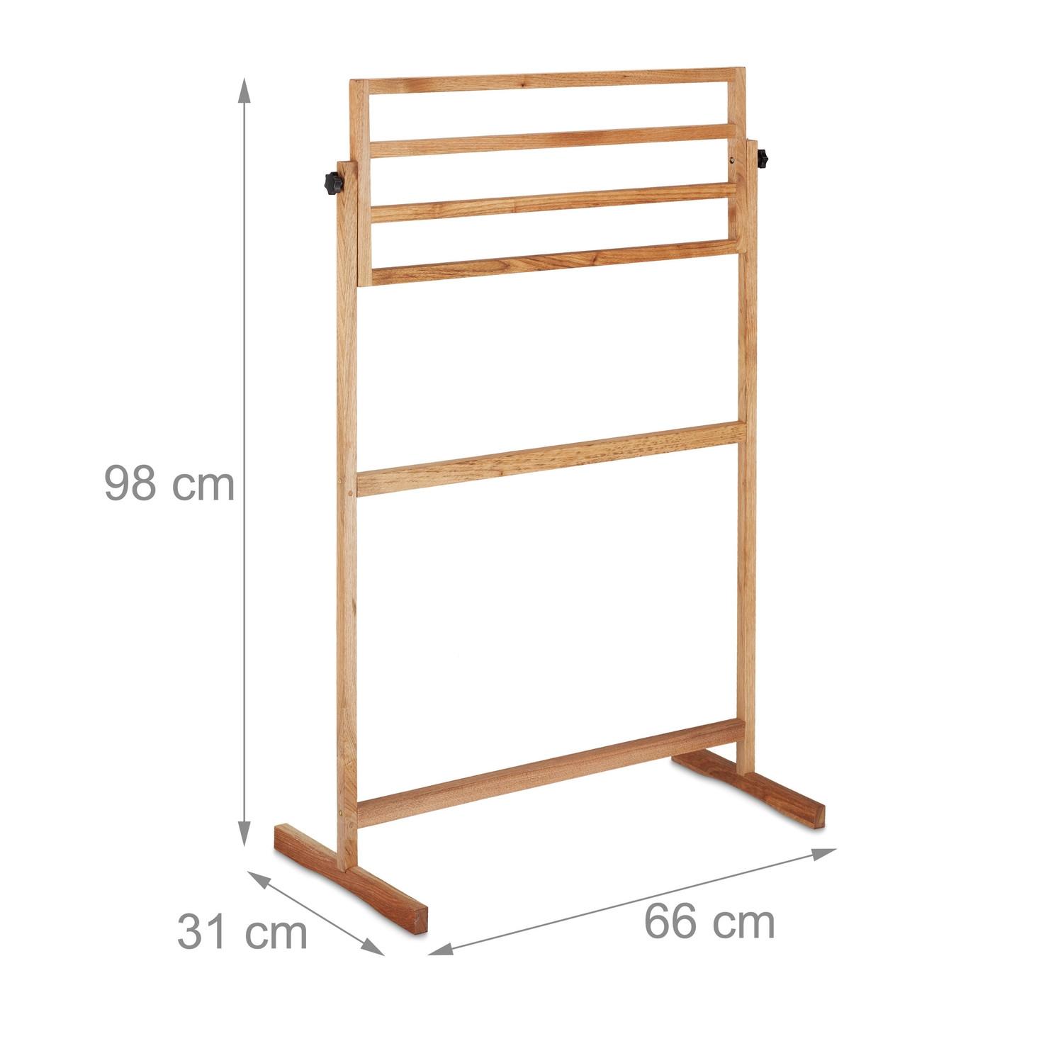 B2X Porte-serviettes sur pied en noyer  