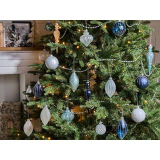 Beliani Set di 35 palline decorative en Vetro Glamour SNOWFALL  