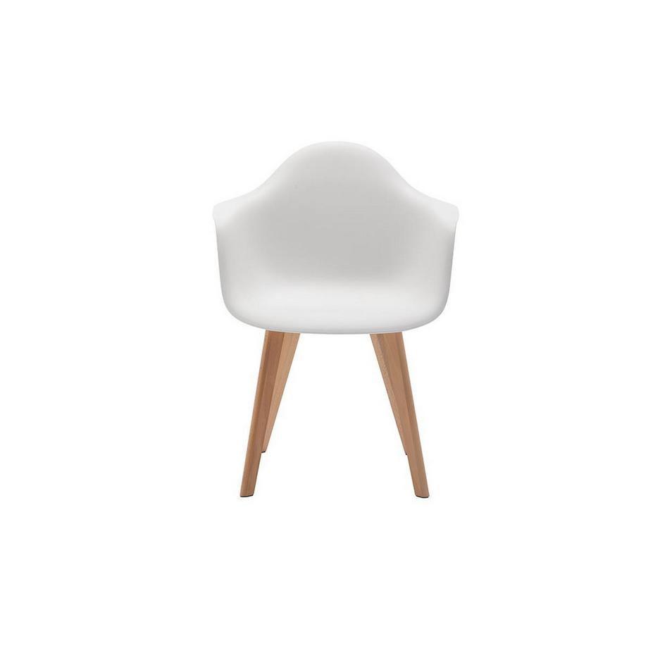 Vente-unique Lot de 6 chaises avec accoudoirs VIXI Polypropylène Hêtre  