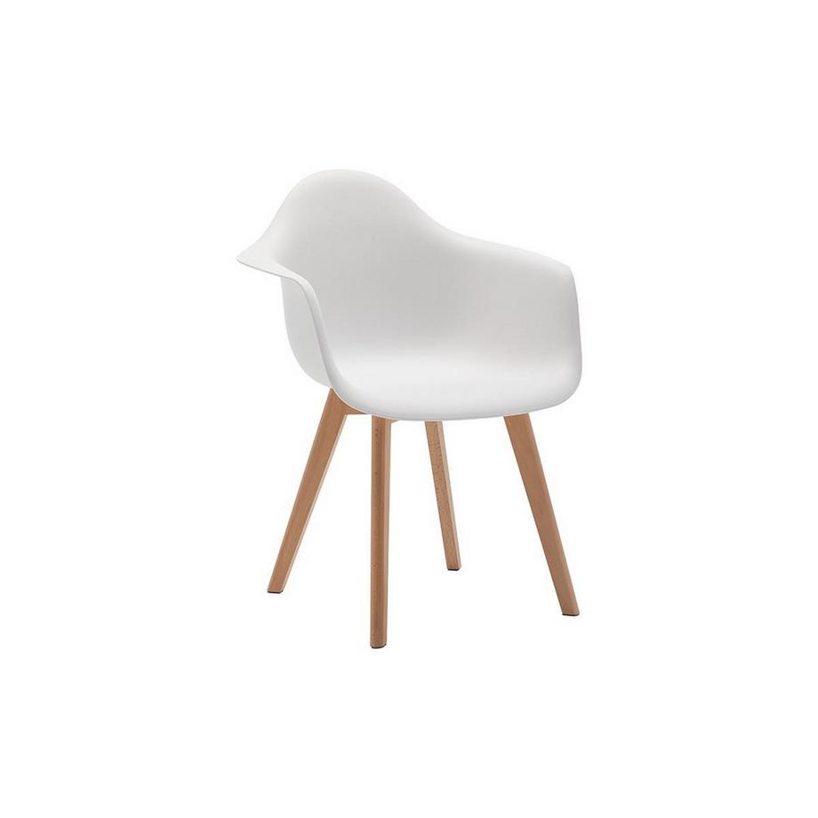 Vente-unique Lot de 6 chaises avec accoudoirs VIXI Polypropylène Hêtre  