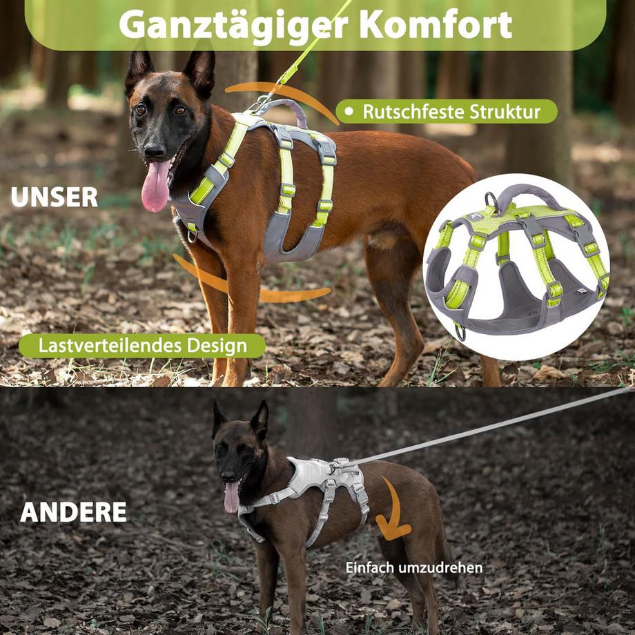 Alopini  Harnais Réfléchissant pour Chien avec Poignée 
