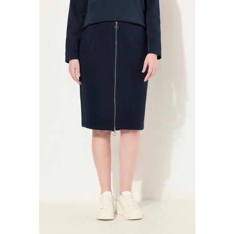 Ulla Popken Gonna di felpa con cerniera e tasche  