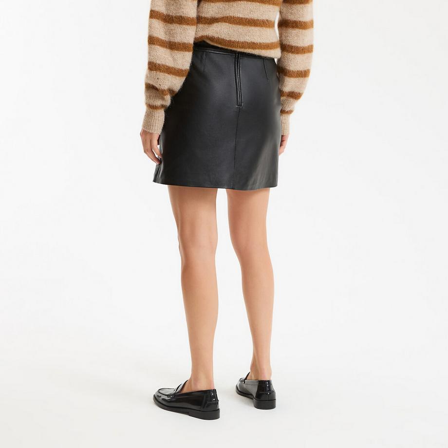 La Redoute Collections Minigonna Dritta in Pelle di Montone  