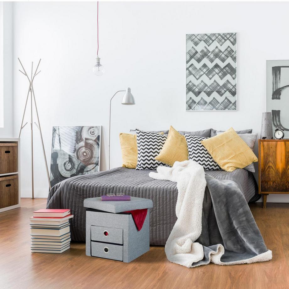 Northix Palette mit Stauraum 2 Schubladen  