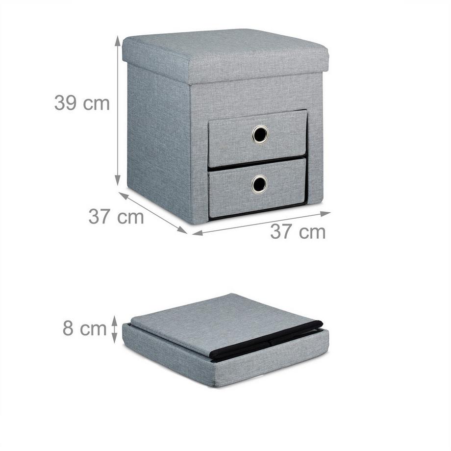 Northix Palette mit Stauraum 2 Schubladen  