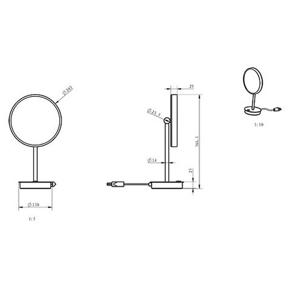 diaqua LED Kosmetikspiegel Maia, mit Kabel  