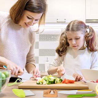 Activity-board  Kindermesser 8-teiliges Kinder-Küchenmesser-Set zum Schneiden und Kochen von Obst oder Gemüse 