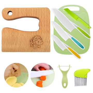 Kindermesser 8-teiliges Kinder-Küchenmesser-Set zum Schneiden und Kochen von Obst oder Gemüse