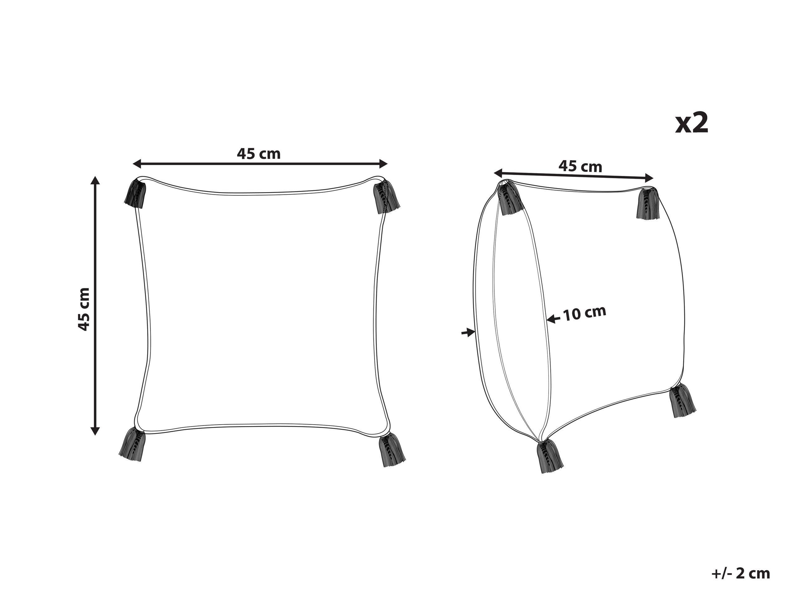 Beliani Dekokissen 2er Set aus Baumwolle Modern TILIA  