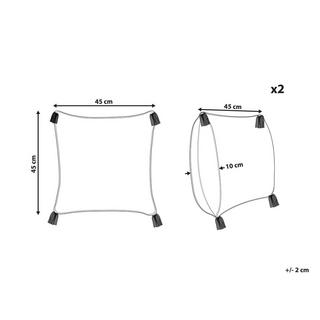 Beliani Lot de 2 coussins en Coton Moderne TILIA  