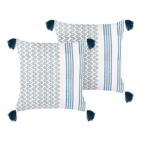 Beliani Dekokissen 2er Set aus Baumwolle Modern TILIA  