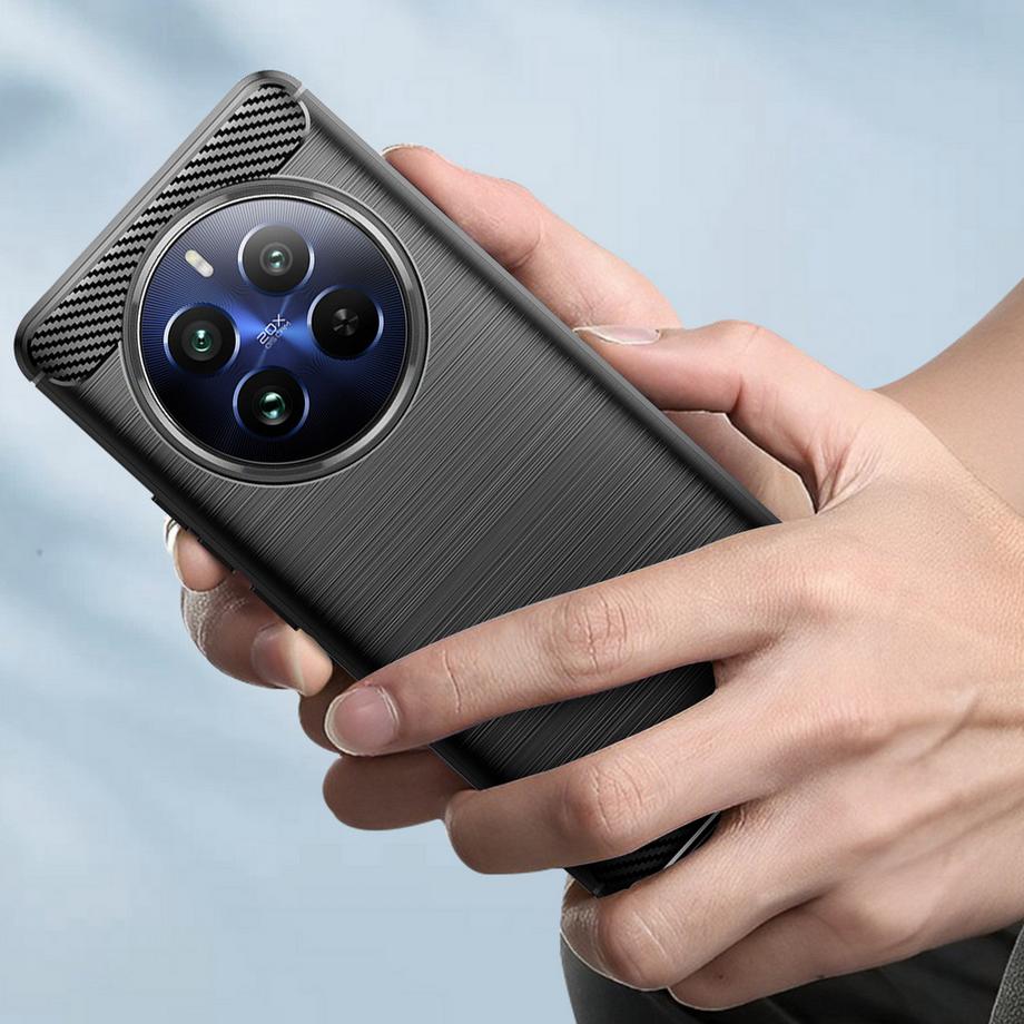 Avizar  Coque Carbone Realme 12 Pro Plus Noir 