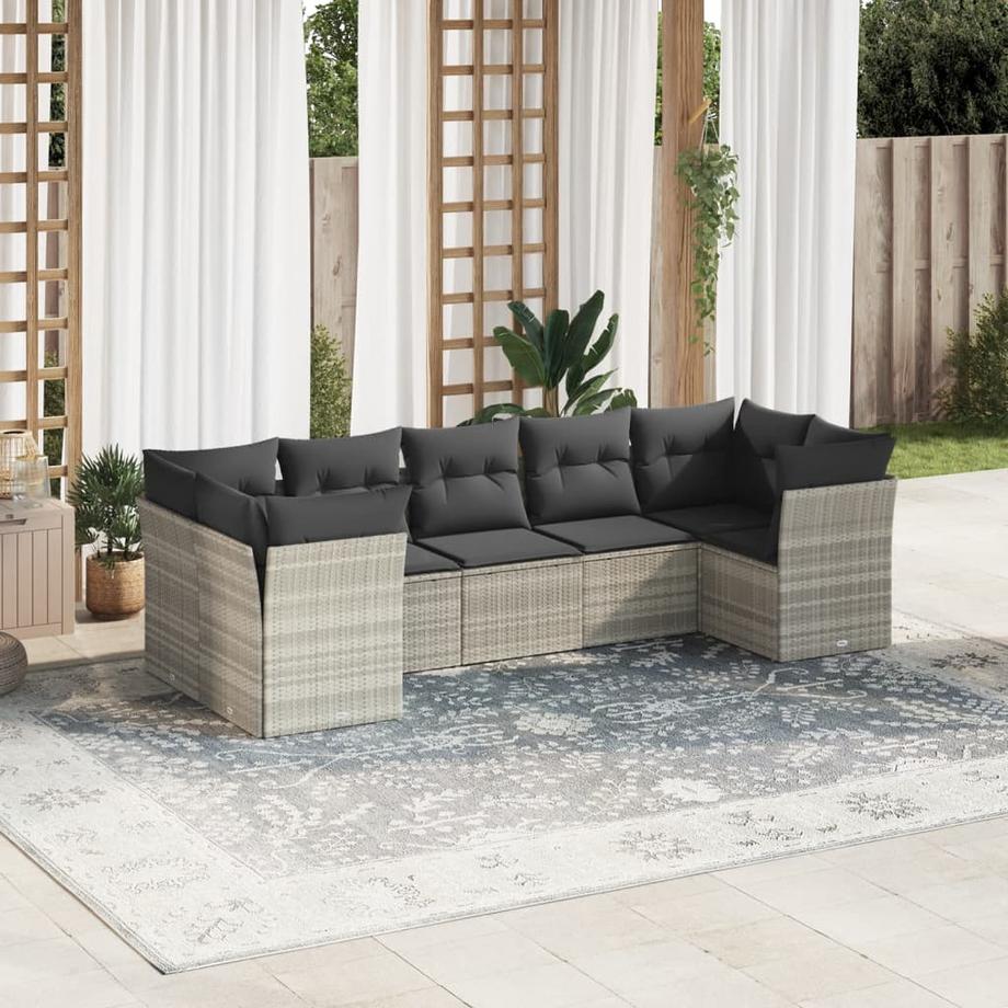 VidaXL Ensemble de canapés de jardin rotin synthétique  