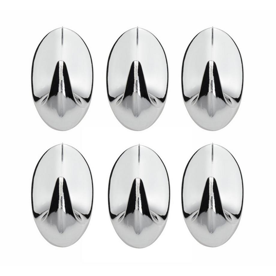 Minihaken oval verchromt