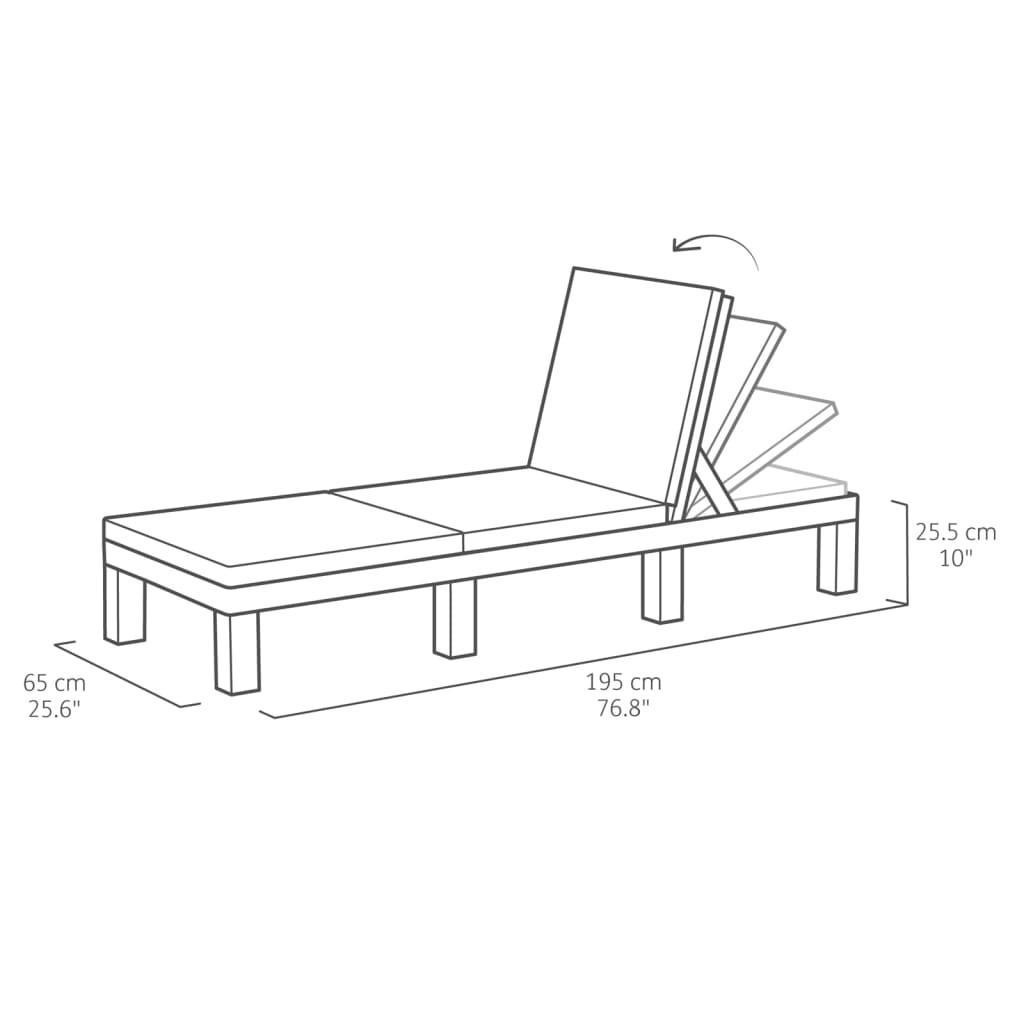 Keter Chaise longue polypropylène  