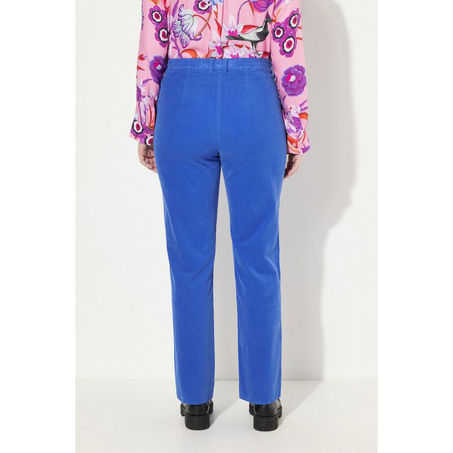 Ulla Popken Pantaloni Mony in Velluto a Coste Vita Comoda Tasche con Cerniera  