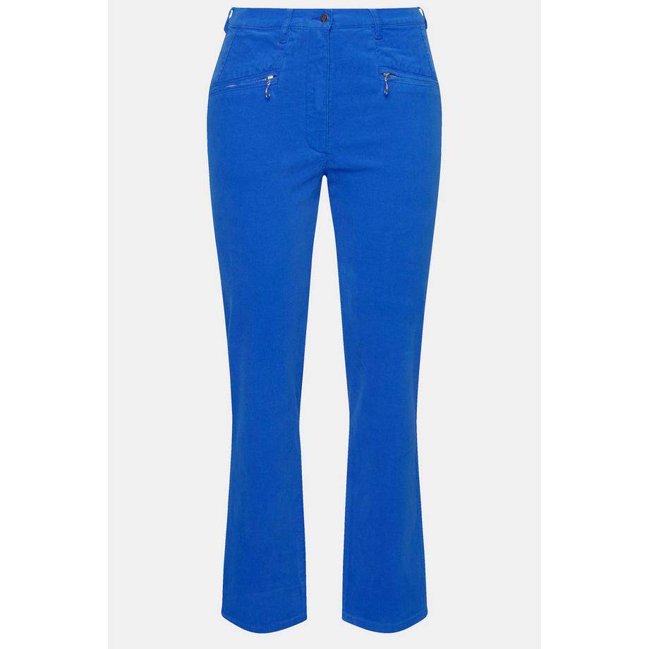 Ulla Popken Pantaloni Mony in Velluto a Coste Vita Comoda Tasche con Cerniera  