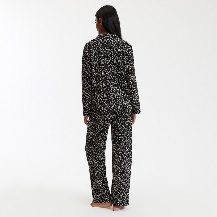 La Redoute Collections Pyjama Jersey Manches Longues Fleuri  