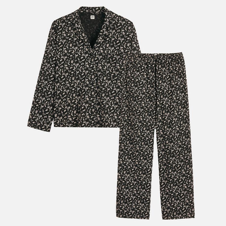 La Redoute Collections Pyjama Jersey Manches Longues Fleuri  