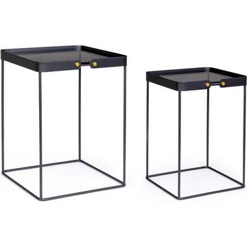 Table d&#039;appoint Zeina carrée (lot de 2)