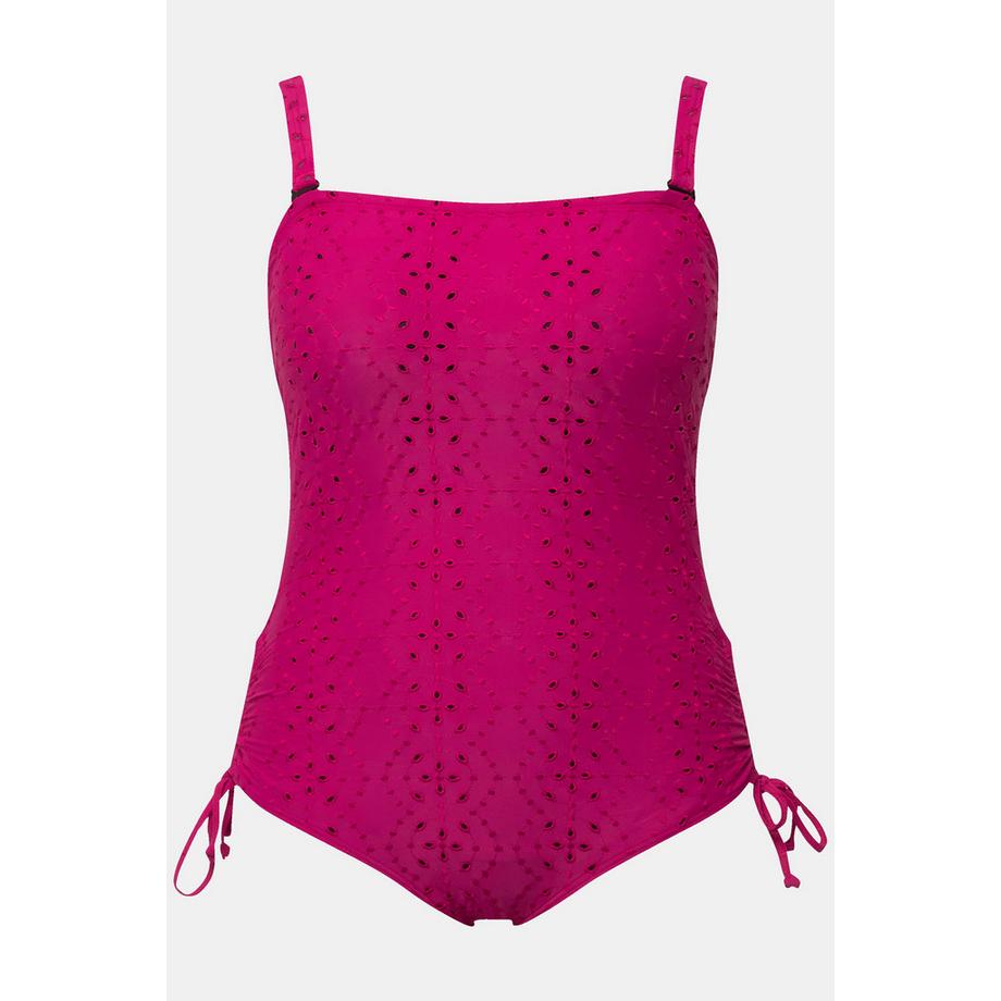 Ulla Popken Badeanzug Rankenstruktur Softcups Träger abnehmbar  