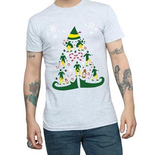 Elf T-shirt Arbre de Noël Manches Courtes  