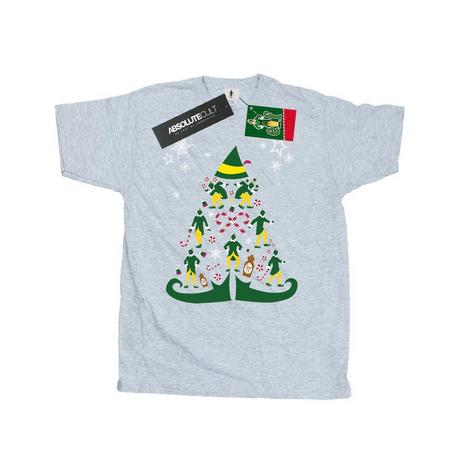 Elf T-shirt Arbre de Noël Manches Courtes  