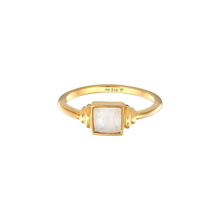 Elli  Ring Quadrat Vintage Mit Mondstein 