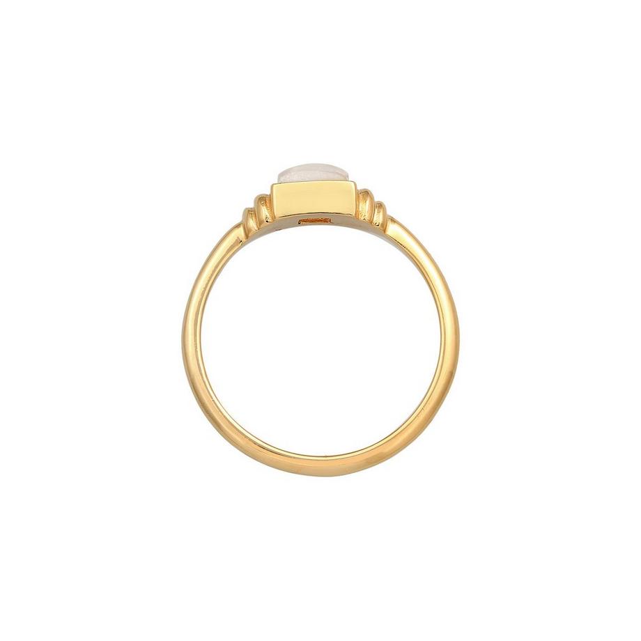 Elli  Ring Quadrat Vintage Mit Mondstein 