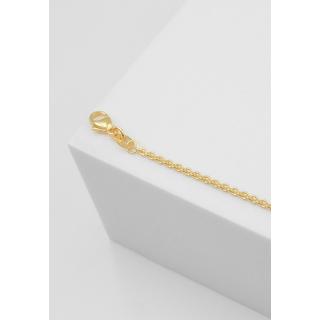 MUAU Schmuck  ID-Bracelet Rundanker Gelbgold 750, 2mm, 14cm 