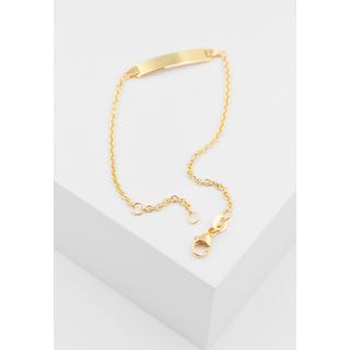 MUAU Schmuck  ID-Bracelet Rundanker Gelbgold 750, 2mm, 14cm 