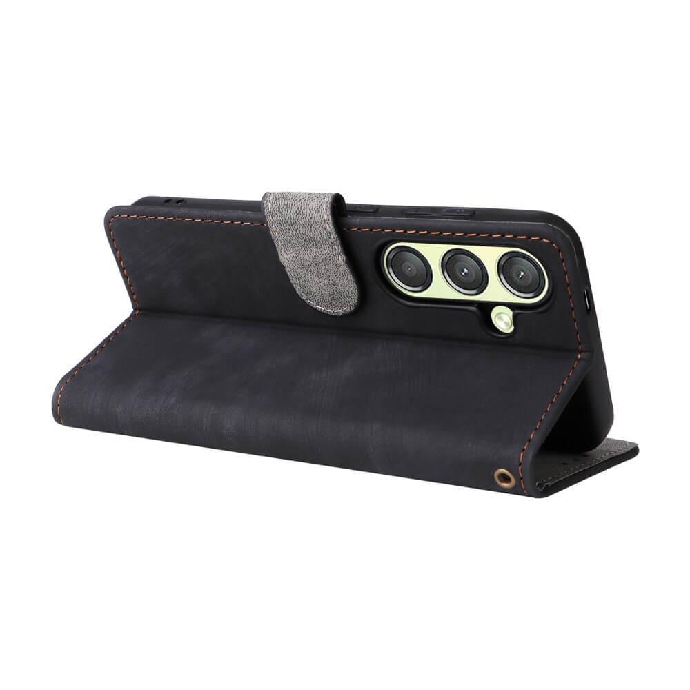 Cover-Discount  Galaxy S25 - Ledertasche mit RFID Blocker 