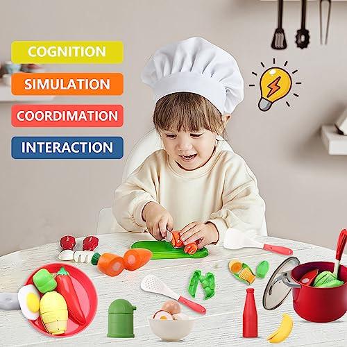 Activity-board  Ensemble de jouets de cuisine 41 pièces, jeu de rôle pour enfants, jouet de simulation de cuisine, ustensiles de cuisine, kit de jouets de poêle, accessoires de cuisine, casseroles et poêles 